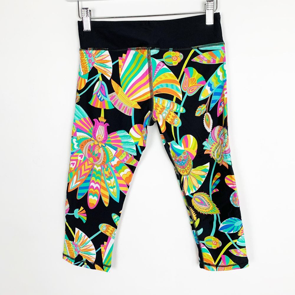 Trina Turk Tropical Print Capris Leggings Size XS - Picture 2 of 8